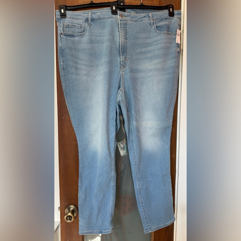 Old Navy Women’s Plus Extra Hi Rise Rockstar Super Skinny Medium Wash Jeans 28
